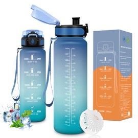 Vikaster Water bottle, Trinkflasche 1.5l, Große trinkflasche, Trinkflasche Kohlensäure Geeignet, Trinkflasche auslaufsicher, Sportflasche für Fitness, Outdoor