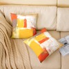 Orange Throw Pillow Covers, Set of 4, 20x20 Inches, Burnt