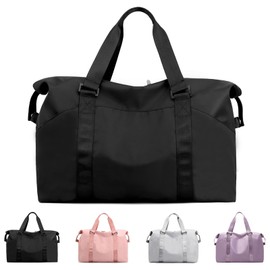SIVENKE Sporttasche Damen/Herren mit Nassfach, Freizeit Handtasche faltbar Gym Tasche Shopping-Bag Reisetasche für Kurzausflüge