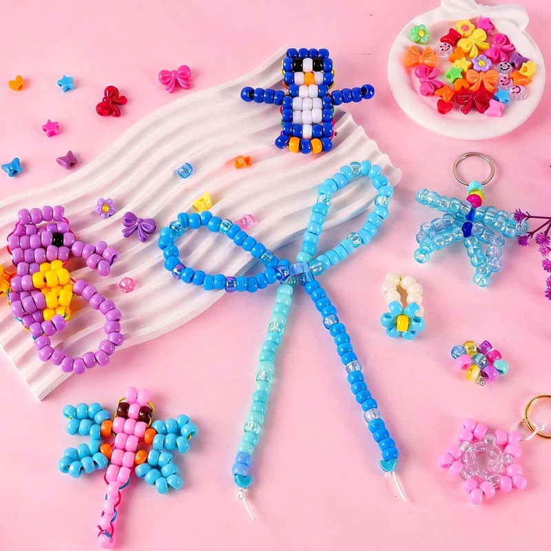 1000 Pcs Pony Beads, 9 x 6 mm Colourful Kandi