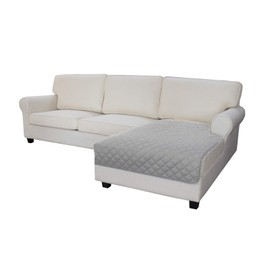 Easy-Going Sofa Slipcover L Shape Sectional Couch Cover 42 x 52 inches Rectangular Chaise Lounge Cover Reversible Sofa Cover Furniture Protector for Pets Kids Children Dog Cat (Light Gray/Light Gray)