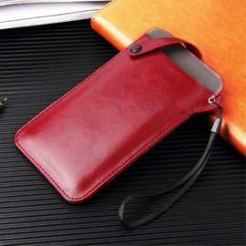 DFV mobile - Holder Ultra Lightweight Belt Case with Snap Fastener for Media-Droid Imperius Aero Slim MT7014 - Red