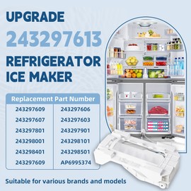 243297609 243297613 Refrigerator Ice Maker Replacement - Compatible with Frigidaire Electrolux, Replaces 603 606 607 (6-Pin) - Upgraded
