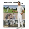 TACVASEN Mens Dress Pants Stretch Lightweight Quick Dry White Golf