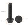 sourcing map M14-2x60mm Hex Serrated Flange Bolts 10.9 Grade Carbon