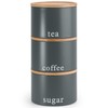 EHC Tea, Coffee, Sugar, Canister Set, Set of 3 Stackable