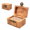 JEWPER Rustic Wooden Engagement Ring Box: Solid Wood Box for