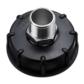 IBC Tank Tote Adapter, IBC Tote Tank Drain Adapter Fitting S60x6 Coarse Thread to Water Tote Hose Connector (Male Thread, 1")