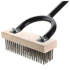 Texas Brush Grill Brush, 24" Handle, Stainless Steel Bristles