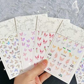 Artbox /Deunhae Store DIY Stick-on Gel Nail Butterfly Sticker Pedicure Mother-of-Pearl Aurora / /든해상점 셀프 붙이는 젤 네일 나비 스티커 패디 자개 오로라