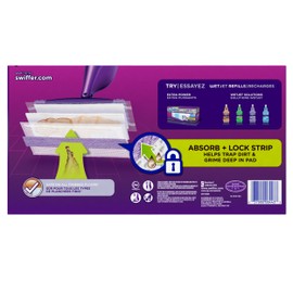 Swiffer Wet Jet Mop Cleaning Pads Refill, Floor Cleaner for Mopping Wood, Laminate, Tile in Home, Bathroom, Kitchen, All Purpose Multi-Surface Spray Mop Pad for Floor Cleaning, 24ct