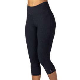 Terry Cycling Clothes for Women, Easy Rider Padded Bike Capris 20 Inch Long Hi-Rise High Waisted Knicker Tight With Padding - Black, Small