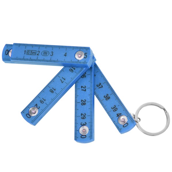 Portable 2Pcs ABS Folding Ruler, 0.5m Foldable Measuring Stick with