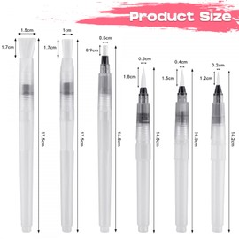 OTCRAFT 7 Pcs Alcohol Ink Blending Tool Set Including 6 Pieces Water Colour Brush Pen 1 Piece Ink Air Blower for DIY Paint Tools Water Colour Brush Pen Card Making Embossing Painting Rendering