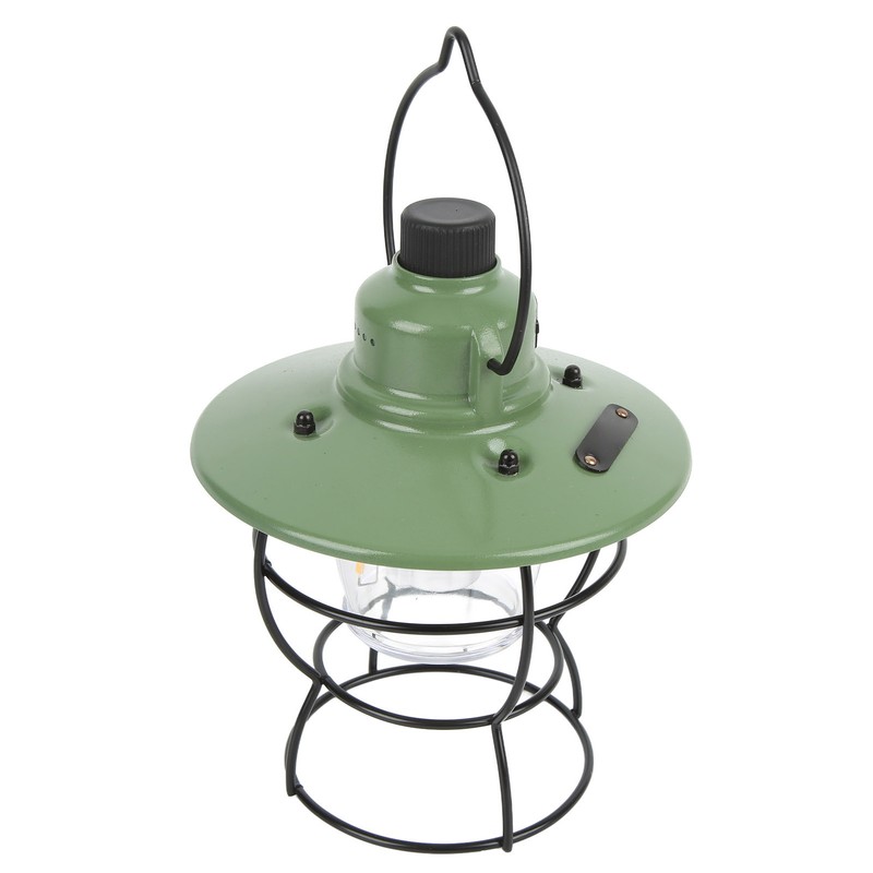 LED Camping Light Retro Style Rechargeable 3 Stepless Dimming Modes