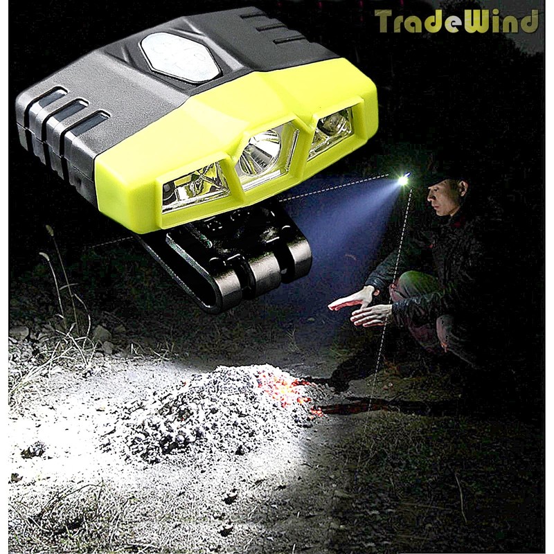 TradeWind Cap Light Hat Light Clip Motion Sensor Fishing Light