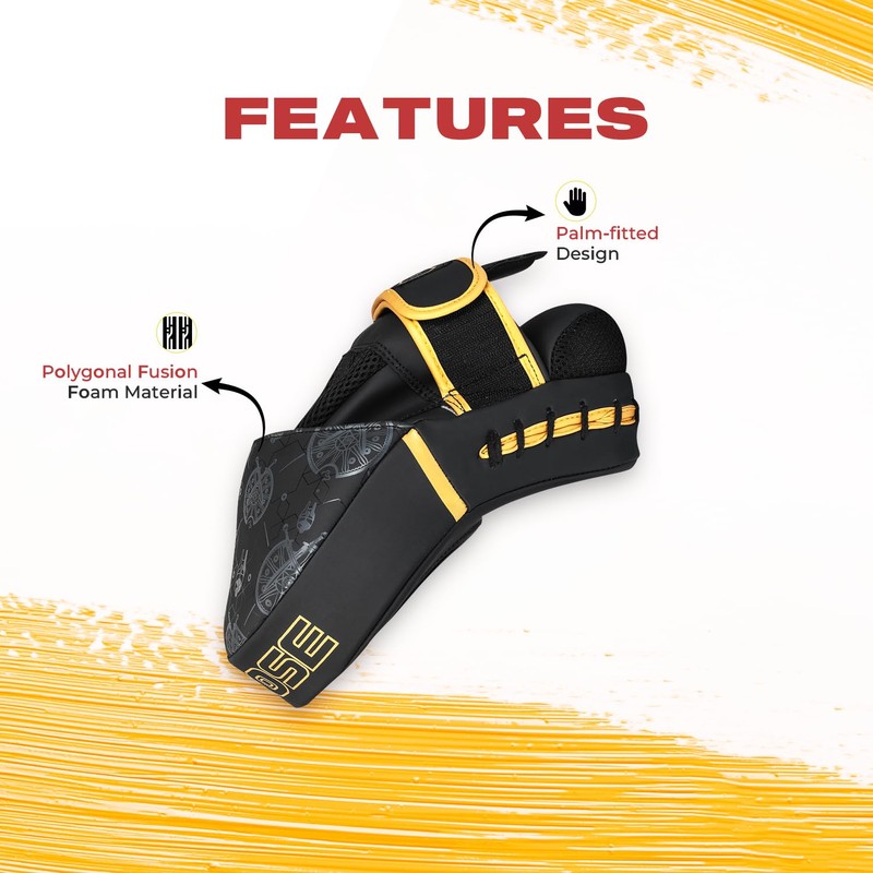Bravose Armour Boxing Pads Focus Mitts Leather Round Curved Punching