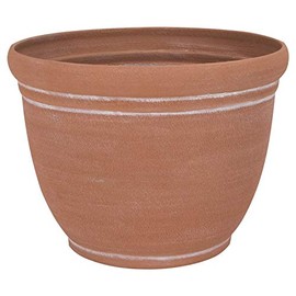 Rocky Mountain Goods Resin Planter Pot with Terra Cotta Finish - Heavy Duty Break Proof Resin with Thick Terra Cotta Finish - UV Protective Surface Resists Fading - Indoor/Outdoor Planter (1, 13")