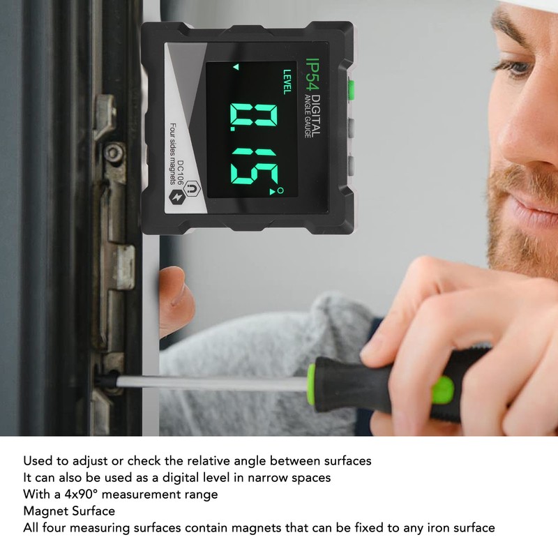 Digital Angle Gauge 4x90 Degree Measurement Electronic Level LCD Backlit