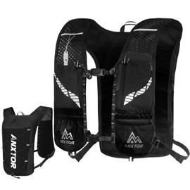 TOTSUN Running Vest for Women Men, 5L Running Hydration Vest | Ultra-Light Reflective Running Vest Phone Holder | 10-Pocket Design with Safety Whistle for Trail Running & Outdoor Adventures