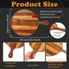 12 Pcs Round Wood Cutting Board with Handle Acacia Wooden