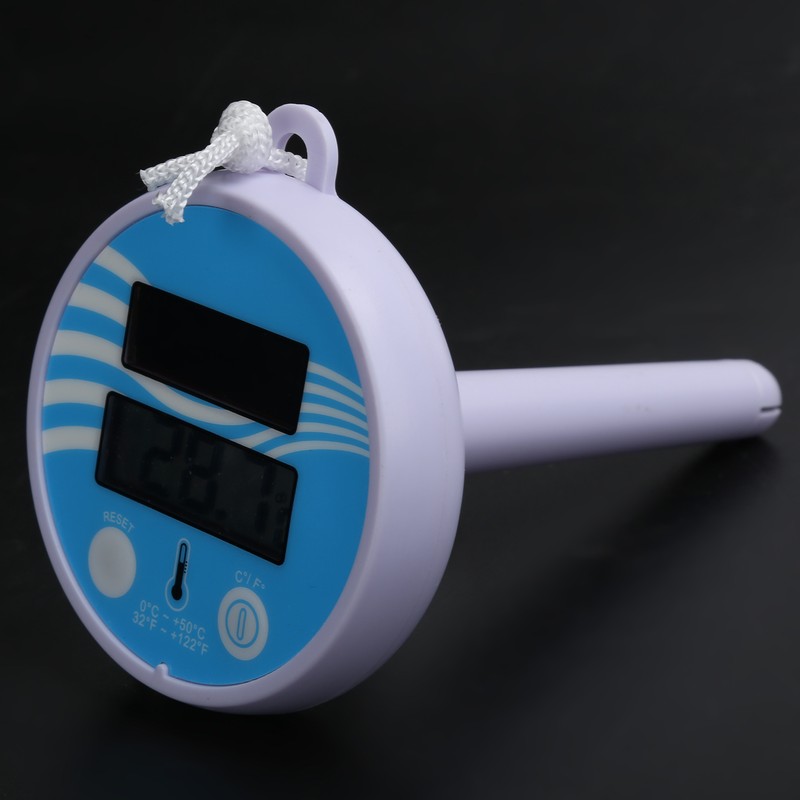 Floating Water Thermometer Electronic Solar Charging LCD Display Swimming Pool