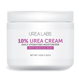 Urea Cream 10% Skin Care Moisturizer with Salicylic Acid, Aloe Vera Gel, Jojoba Oil. 150ml. Healing, Hydrating for Hand Face Foot and Body Use.