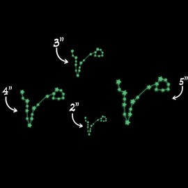 Pisces Zodiac Constellation Star Map Glow in The Dark Sticker Decal for Phone Tablet Laptop Car Truck Window | 2" Sticker | Green