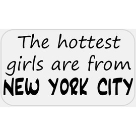 The Hottest Girls are from New York City - 25 Stickers Pack 2.25 x 1.25 inches