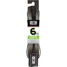 Ocean & Earth Regular Moulded Black Surfboard Leash - 6'