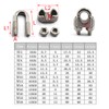 M2 Wire Rope Clamp 304 Stainless Steel Cable Clamp U-Bolt