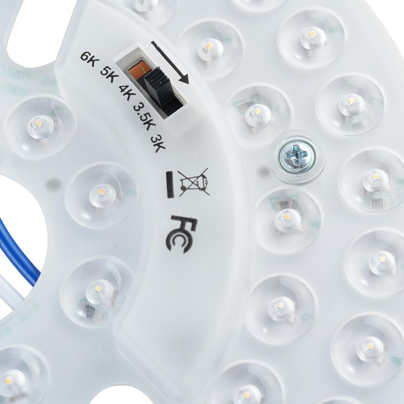 HAOLEDI 6.3" LED Ceiling Fan Light Retrofit Kit, 22W, 2800LM,