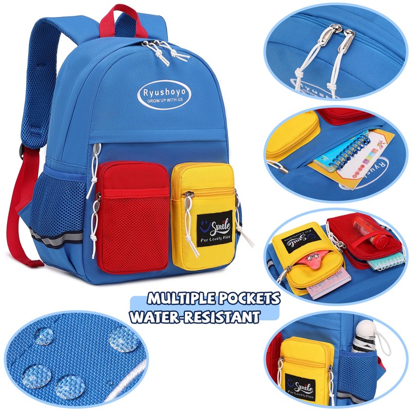 Ryushoyo - Mochilas para niños y niñas con correa para