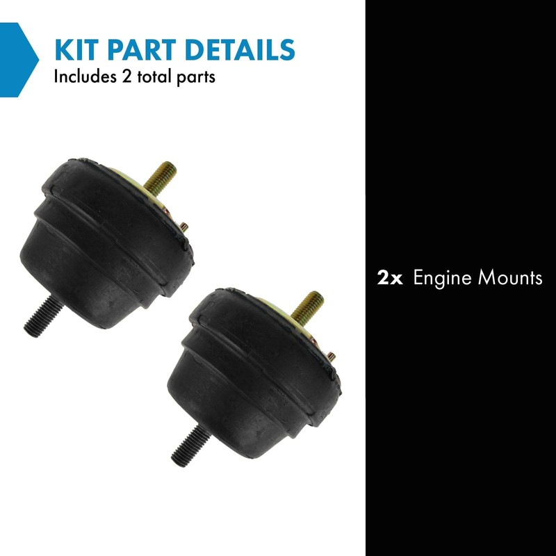 TRQ Engine Mount Set Compatible with 1989-1992 Ford Bronco 1989-1993