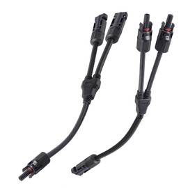pecron Solar Connectors Solar Panel Connectors Y Branch Solar Panel Parallel Connection Cable (M/FF+F/MM)