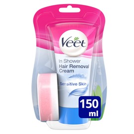 Veet In Shower Hair Removal Cream for Sensitive Skin, 150ml