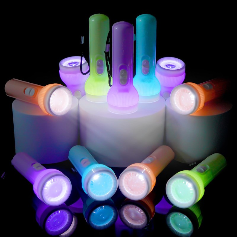 PROLOSO 30 Pcs Mini LED Flashlights with Lanyard Handheld Flashlight