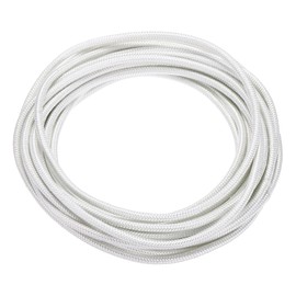 sourcing map 6 Meter/19.68ft 14AWG High Temp Wire, Flexible Mica Cable, Insulated 500 Degrees Celsius High Temperature Braided Wire Cable Resistant Electrical for Lamp Boiler Heater, White