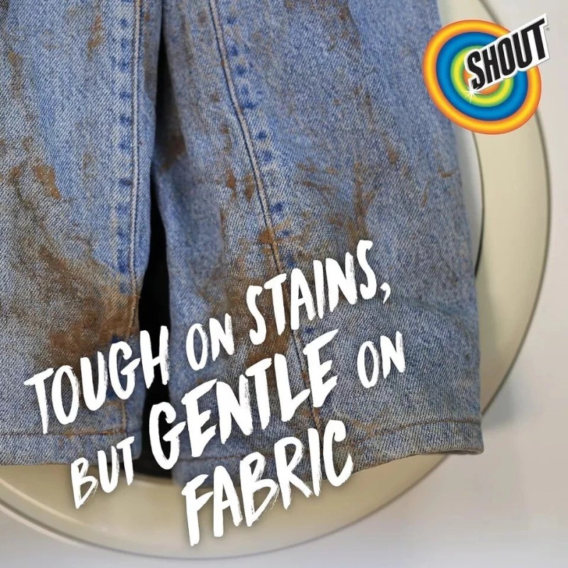 Shout Advanced Ultra Concentrated Gel Stain Remover Scrubber Brush 8.7