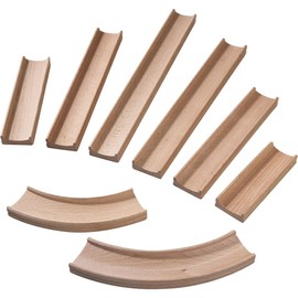 HABA Kullerbu Expansion Set - Straight Tracks and Curves - 8 Piece Set for Expanded Layouts