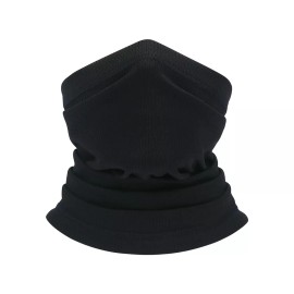 Unbranded Neck Gaiter Face Mask Sun Cooling Scarf Balaclava Bandana Cover for Men & Women - Black, 1 Pack