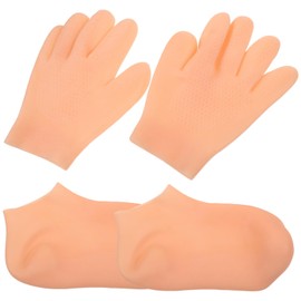 VICASKY 1 Set Moisturizing Gloves and Socks for Night Care Soft Lotion Infused Gloves Socks for Dry Hands and Feet Reusable Hydrating Skin Treatment for Women