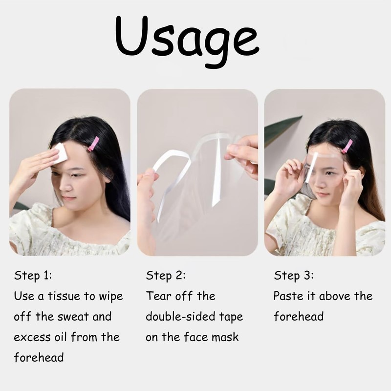ElegGlo 50 Pcs Microblading Shower Face Shields Visors, Disposable Face