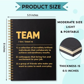 Sixrip Team Definition 160 Blank Pages Spiral Notebook, Funny Team Work Notebook Gifts for Coworker, Team Member Gifts, Appreciation Gifts New Job Gifts for Coworker, Dream Team Gifts for Colleague B