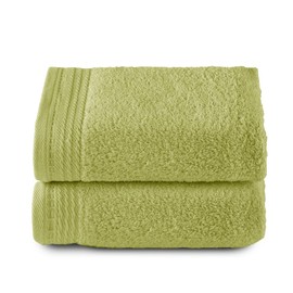 Top Towel - Premium - Large Bath Towels - Bath Towels - 2 Face Towels or Bidet -30x50cm - 100% Cotton - 600g - Lime