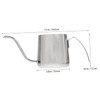 Ciieeo Stainless Steel Drip Coffee Kettle Long Spout Pouring Pot