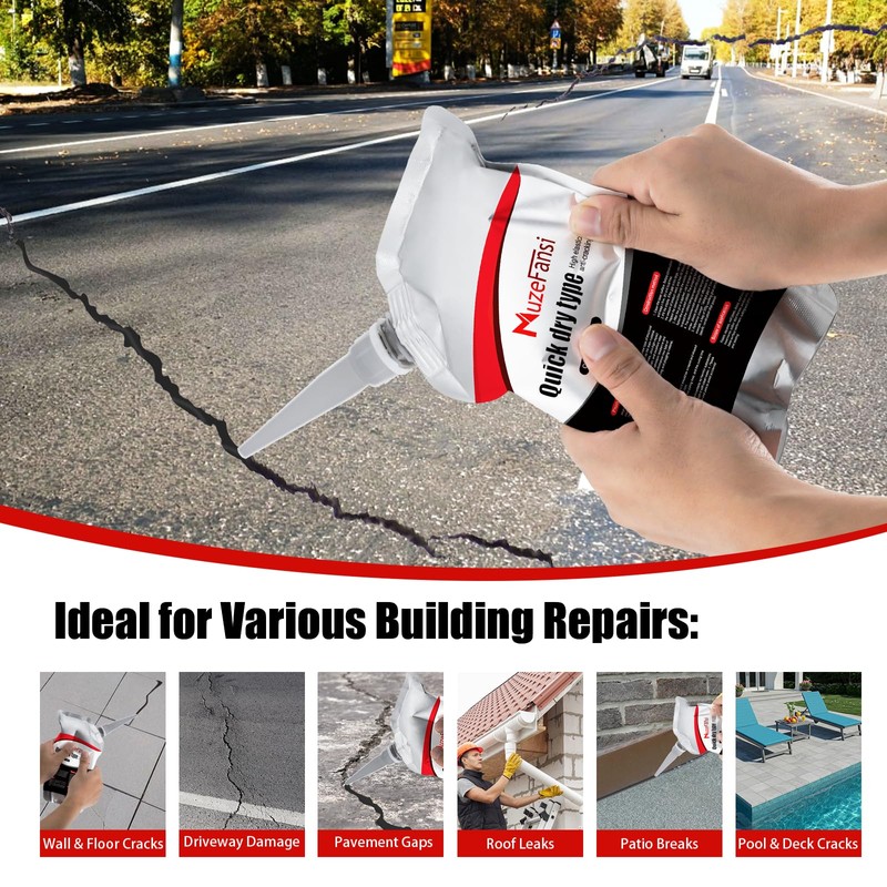 Asphalt Crack Filler, Crack Repair Sealant, Driveway Crack Sealer for