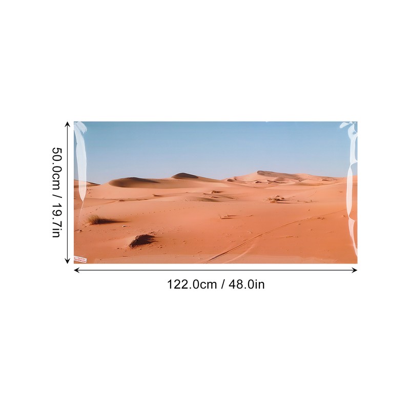 Aquarium Poster PVC Self Adhesive Waterproof 3D Desert Style Fish