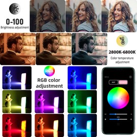 Weeylite S03 RGB Videoleuchte mit APP Kontrolle Mini LED Videolicht mit Eingebautem Akku,Fotografie Kamera Licht Dimmbare 2800-6800K/CRI 95+/0-360° einstellbare Farben für YouTube Video (S03-Grau)