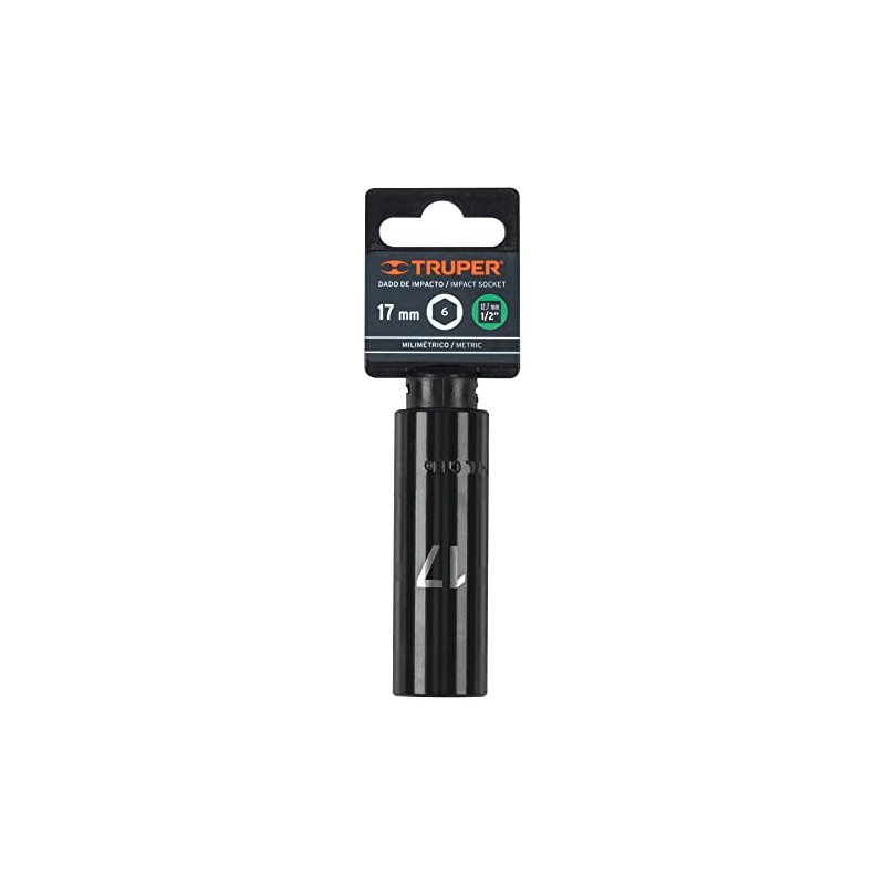 Truper D-7317-ML, Dado largo de impacto 6 puntas mm, 17